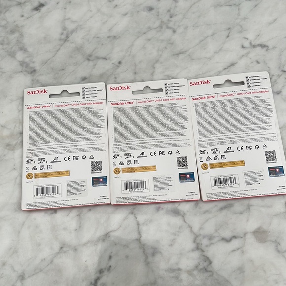 3 PCs 128GB San disk card bundle - Picture 2 of 5